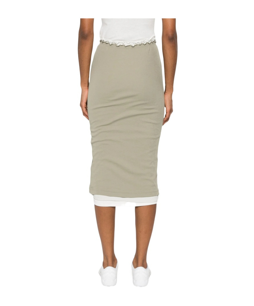 Jil Sander Elastic Waist Skirt In Nude