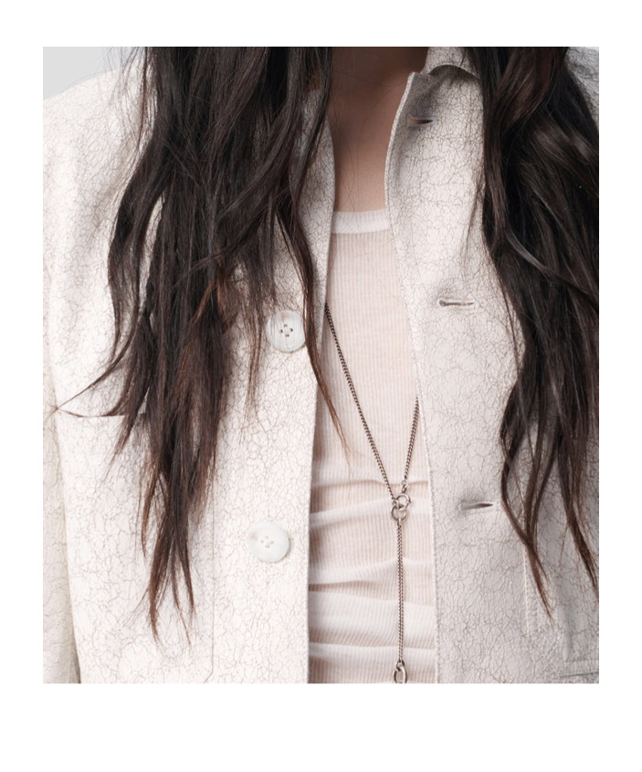 Ann Demeulemeester Phae Cropped Cropped Jacket In White