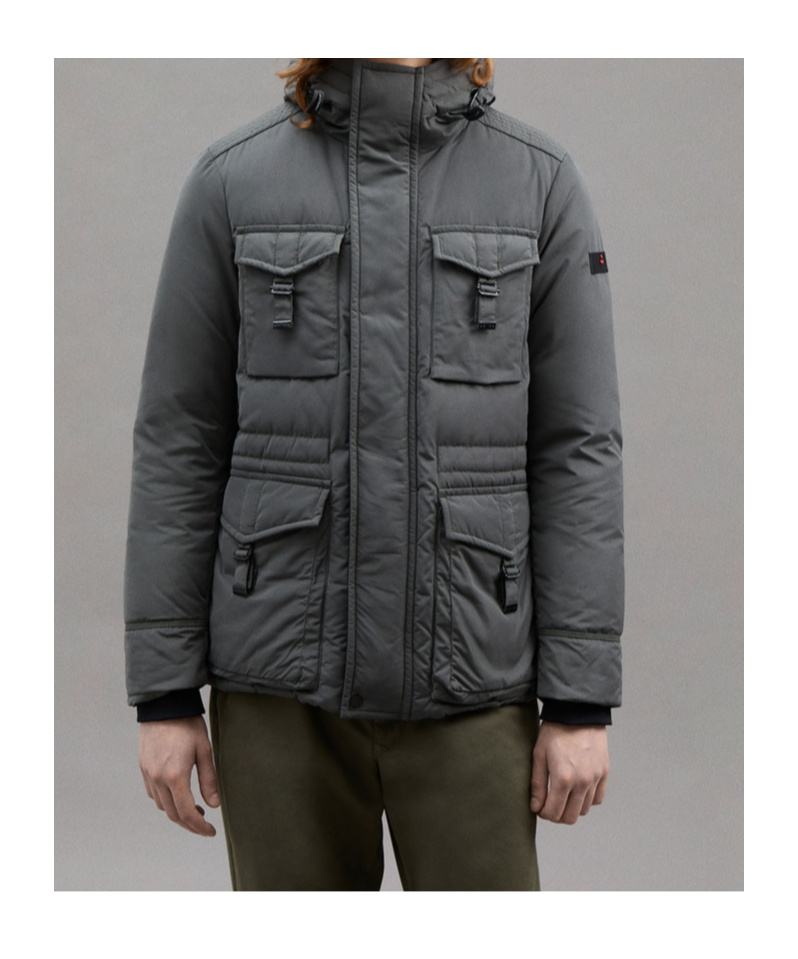Peuterey Long-sleeved Down Jacket In Black