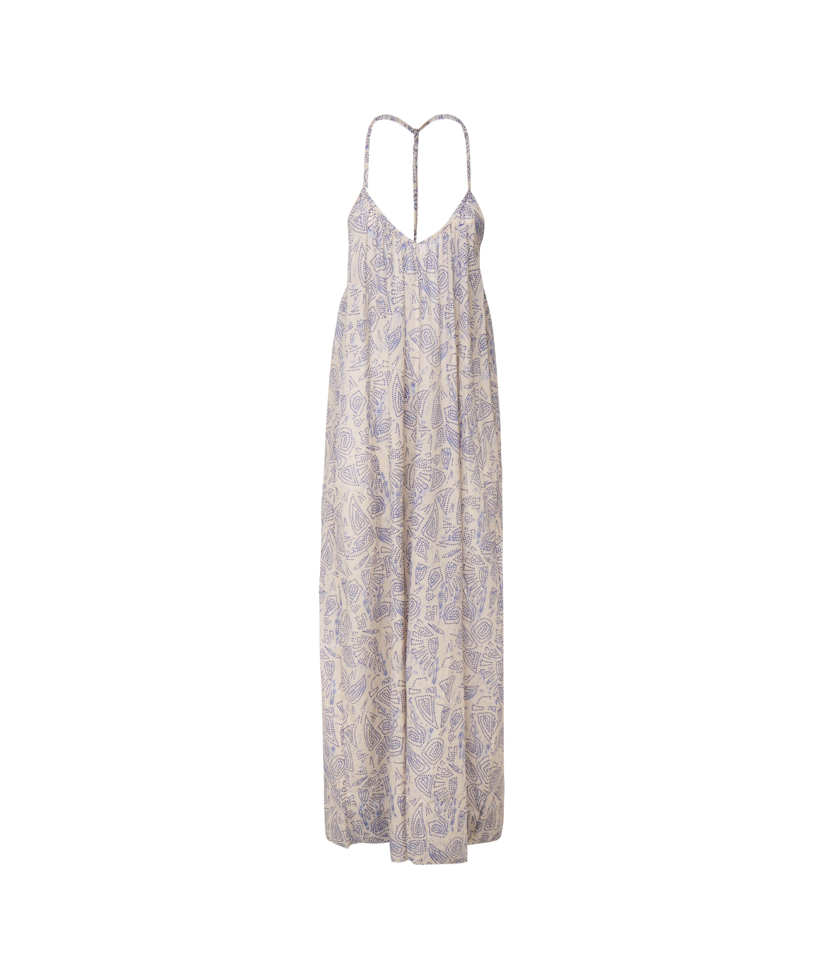 Ottod'ame Printed Halterneck Dress In Nude