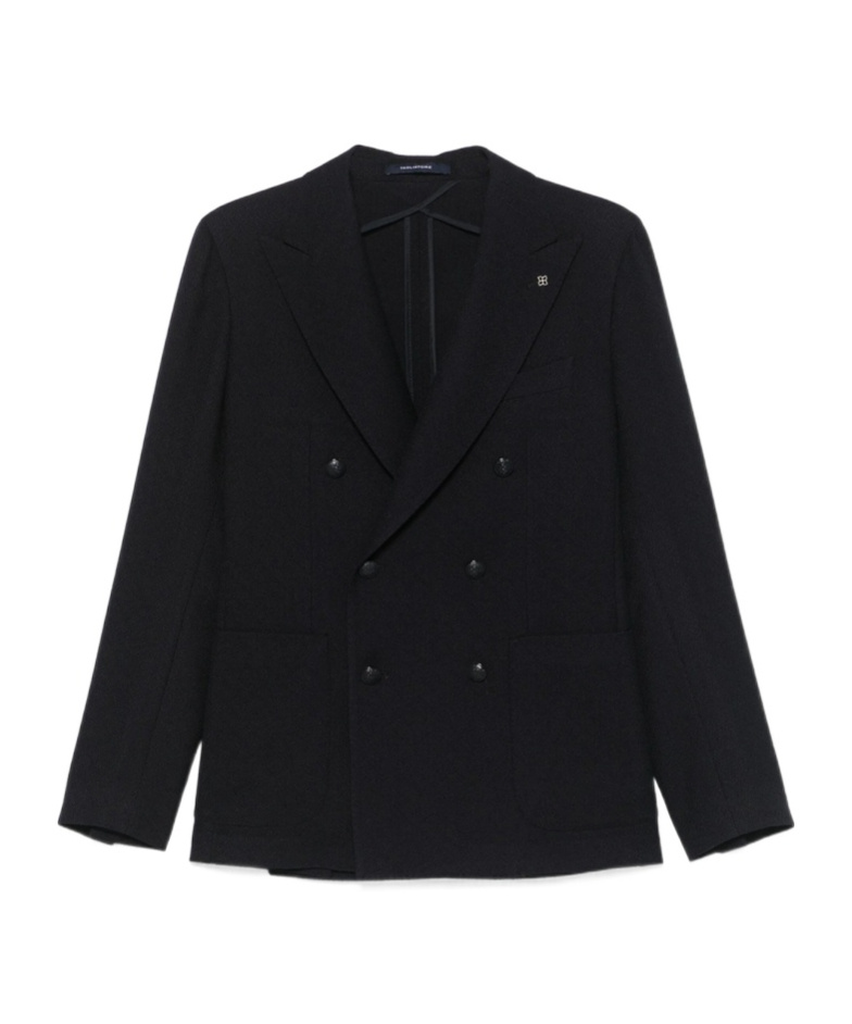 Shop Tagliatore Double Breasted Blazer