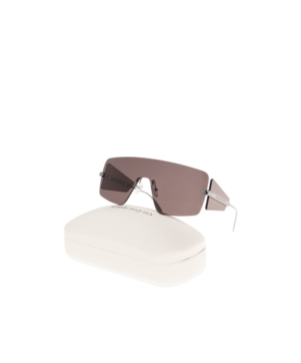 Alexander Mcqueen Eyewear Shield Frame Sunglasses In Nude