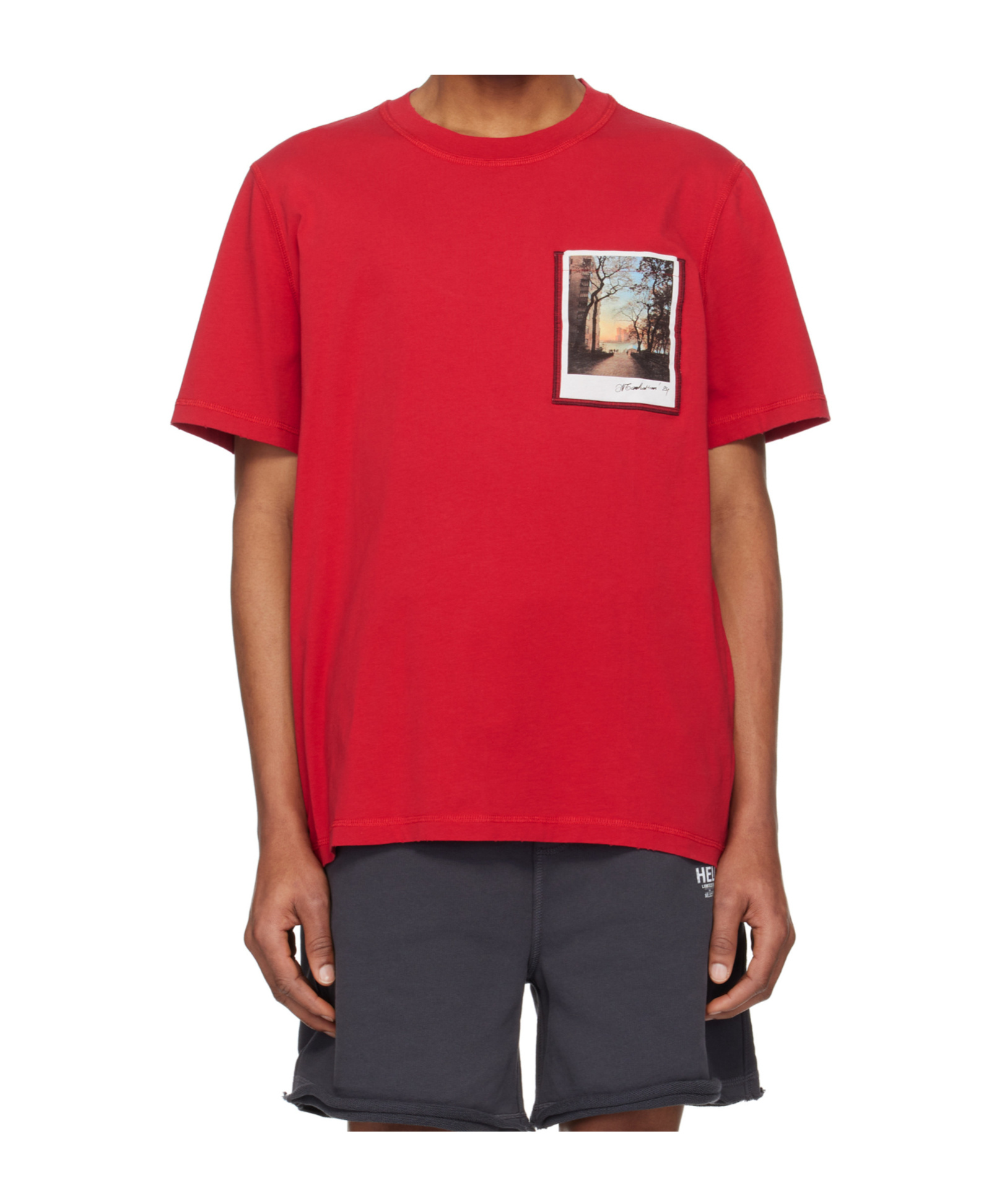 Helmut Lang Short-sleeved T-shirt In Red