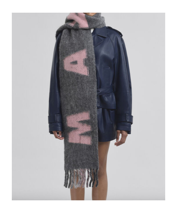 Marni Alpaca And Mohair Scarf In Black