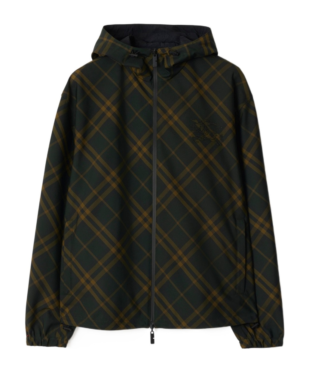 Burberry Reversible Nylon Hooded Jacket In Black
