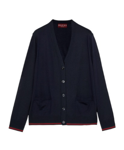 Gucci Extra Fine Cashmere Silk Cardigan In Black