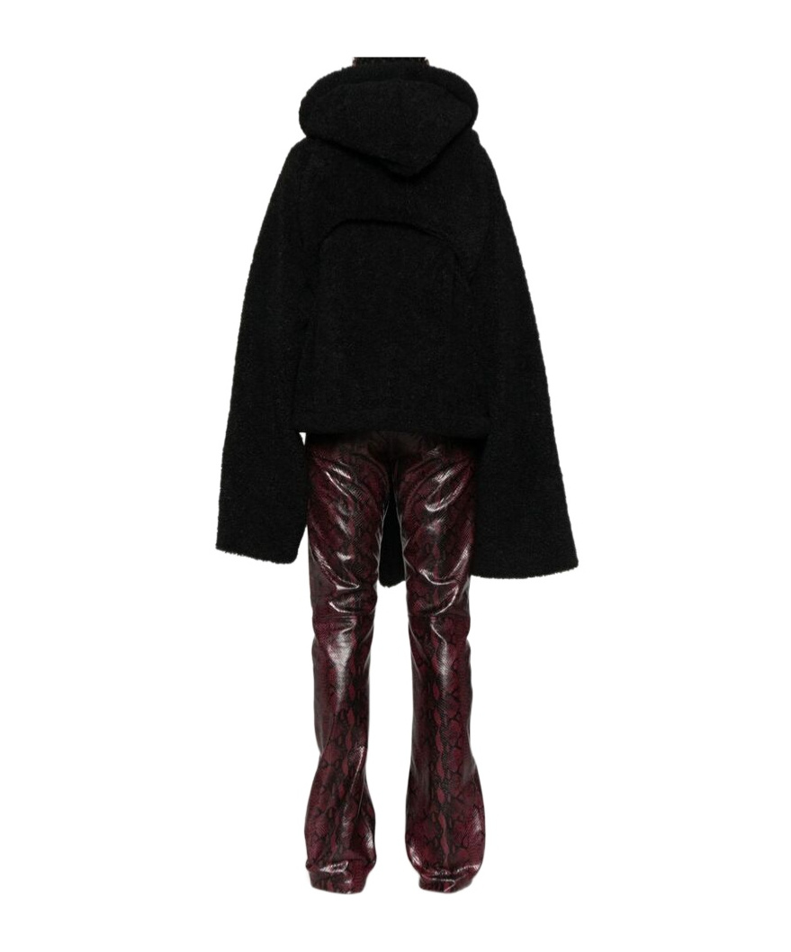 Ottolinger Black Wrap Teddy Short Jacket In Black