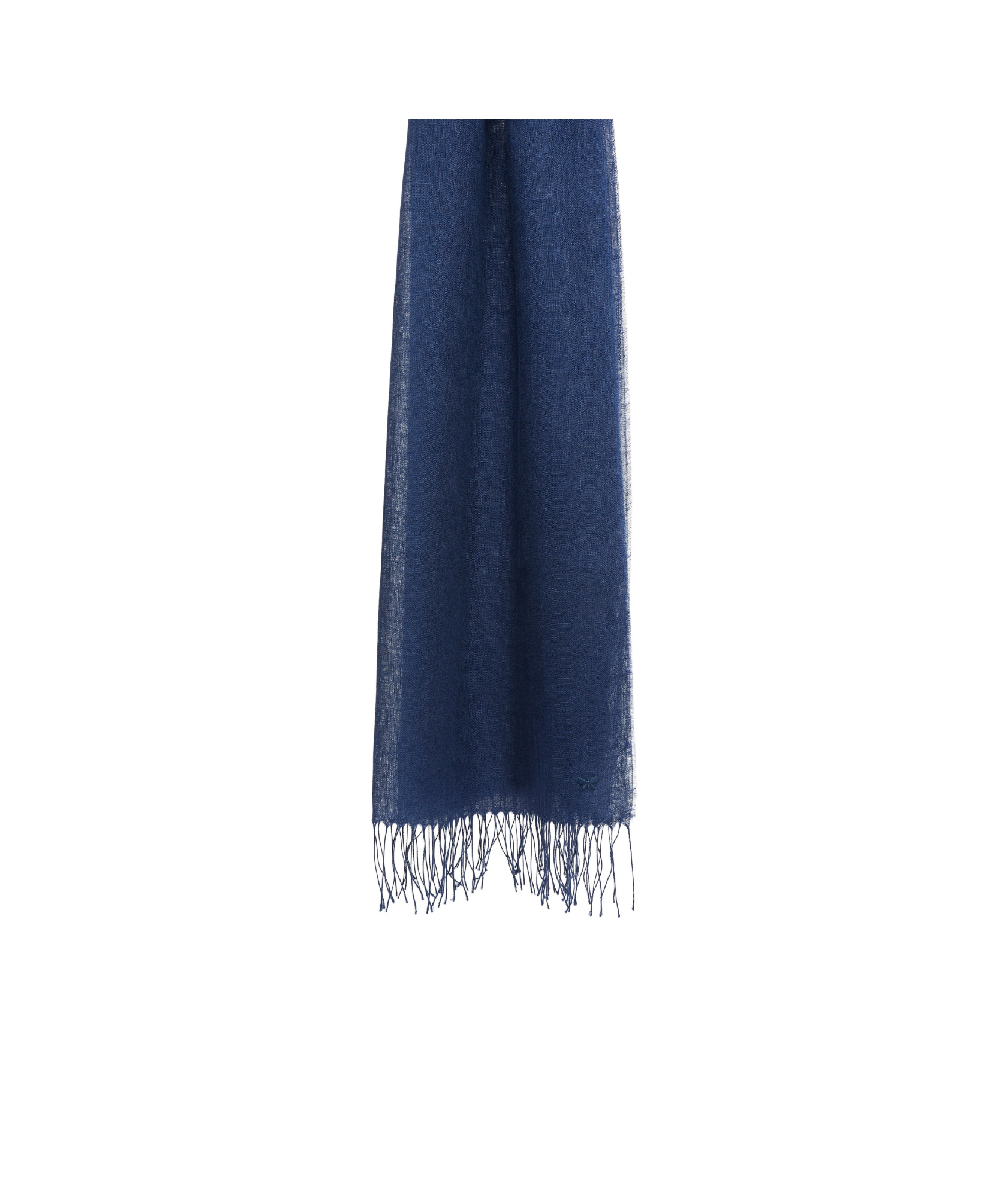 Weekend Max Mara Fringed Scarf In Blue