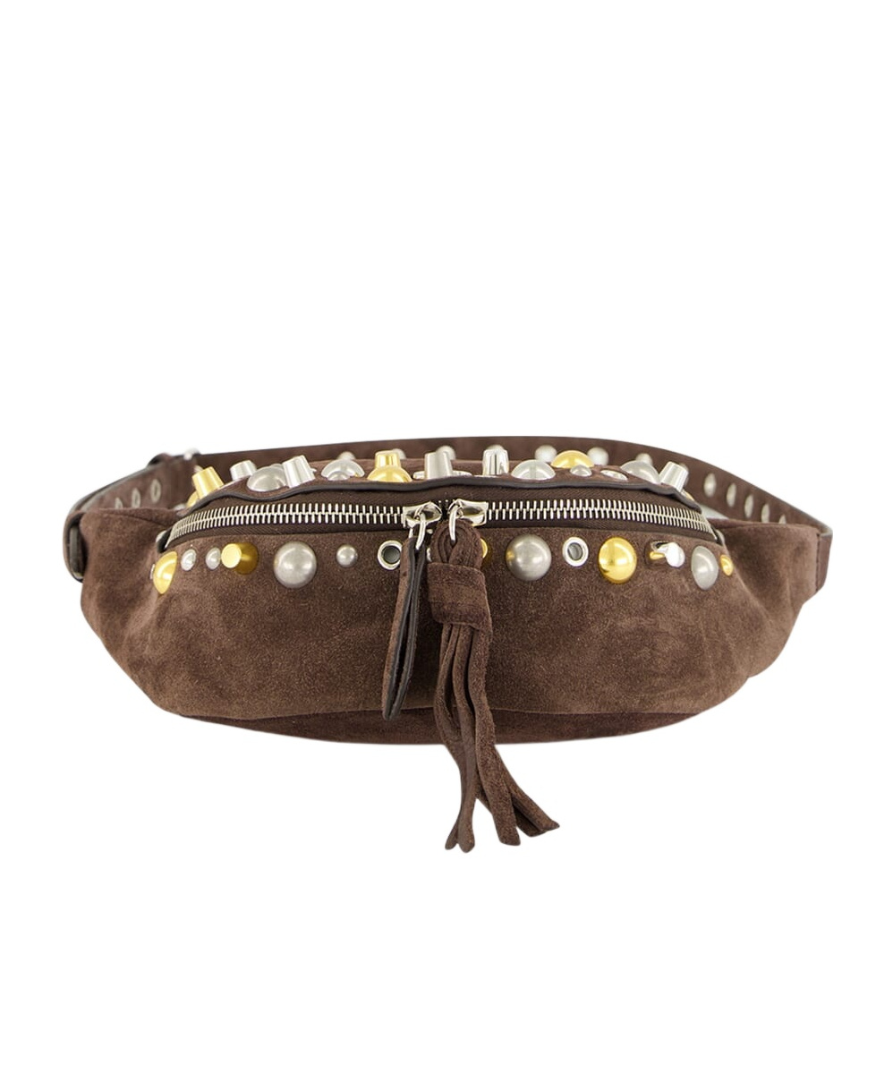 Valentino Nellcôte Suede Belt Bag In Brown