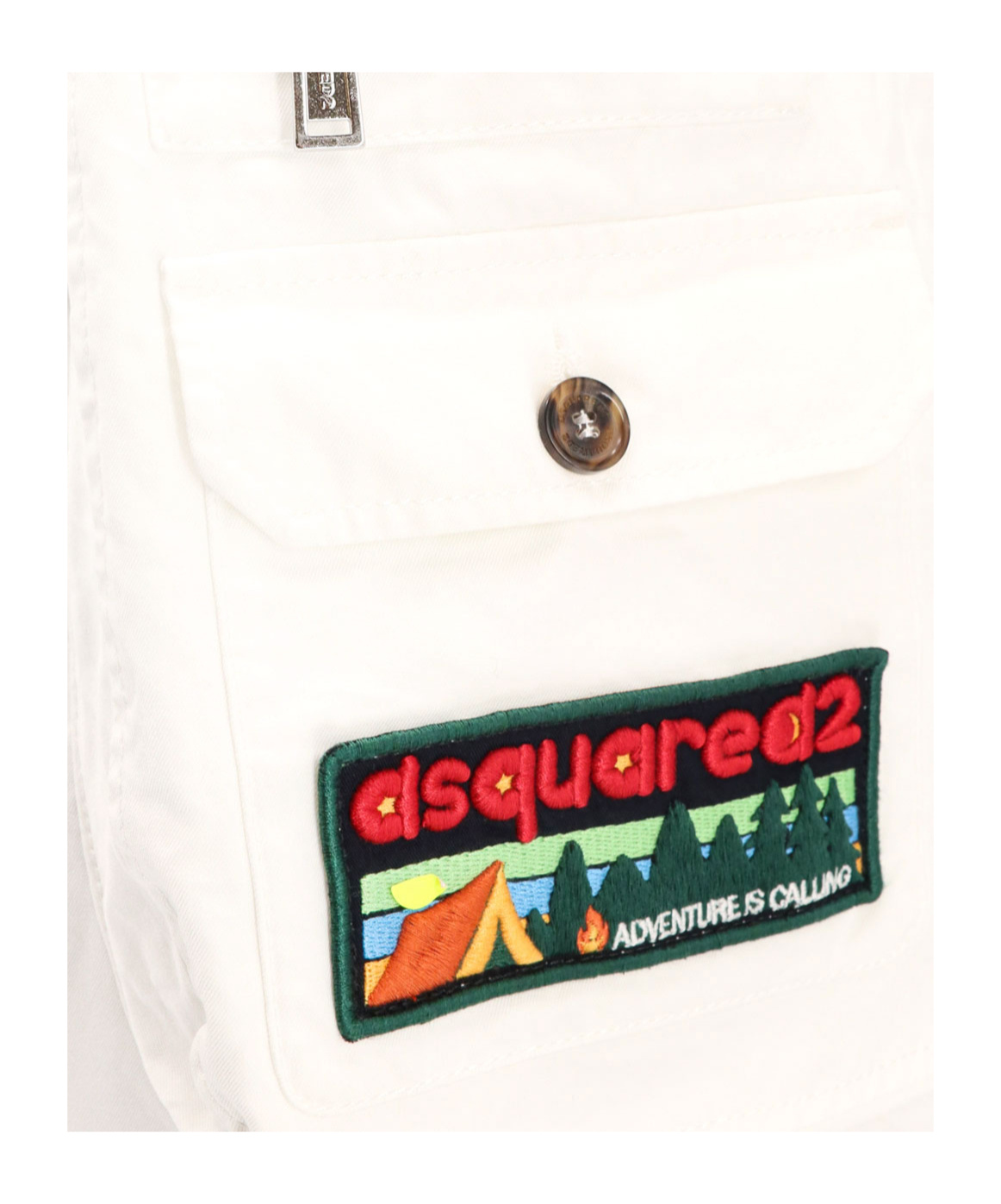 Dsquared2 Boxer Cotton Bermuda Shorts In White