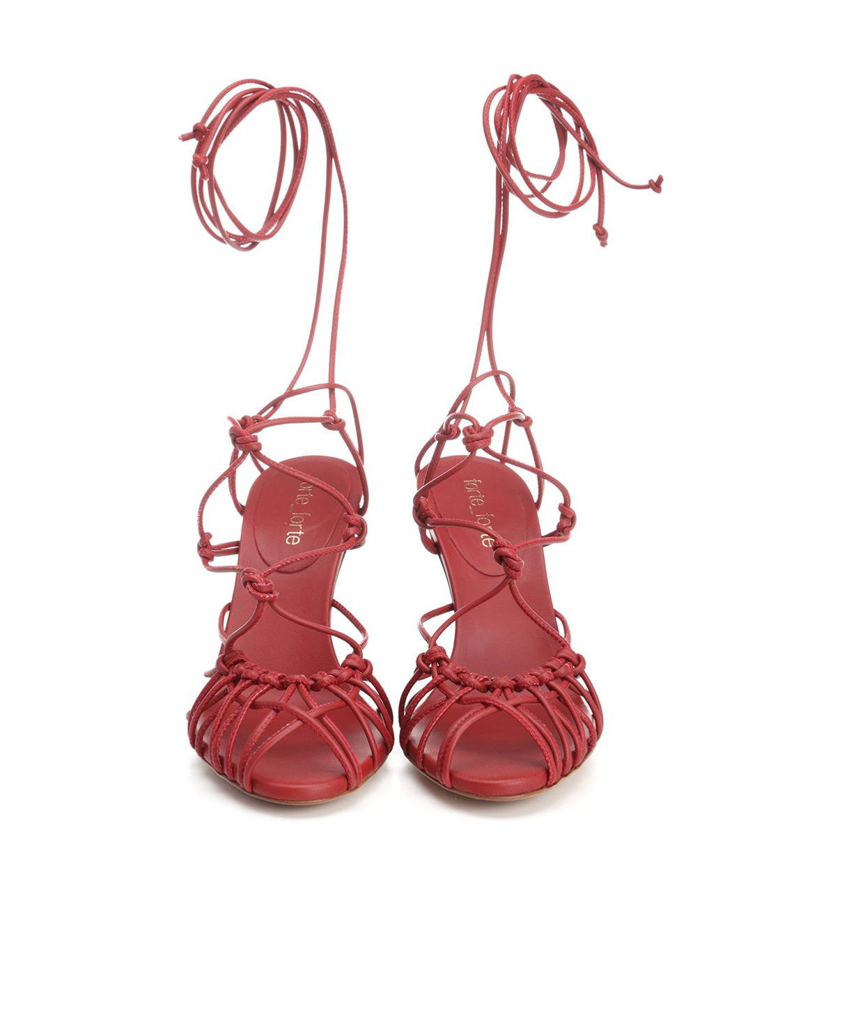 Shop Forte Forte Thin Heel Sandals In Red