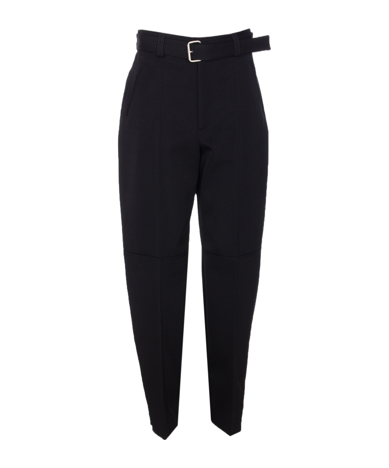 Bottega Veneta Belt Loops Slacks In Black
