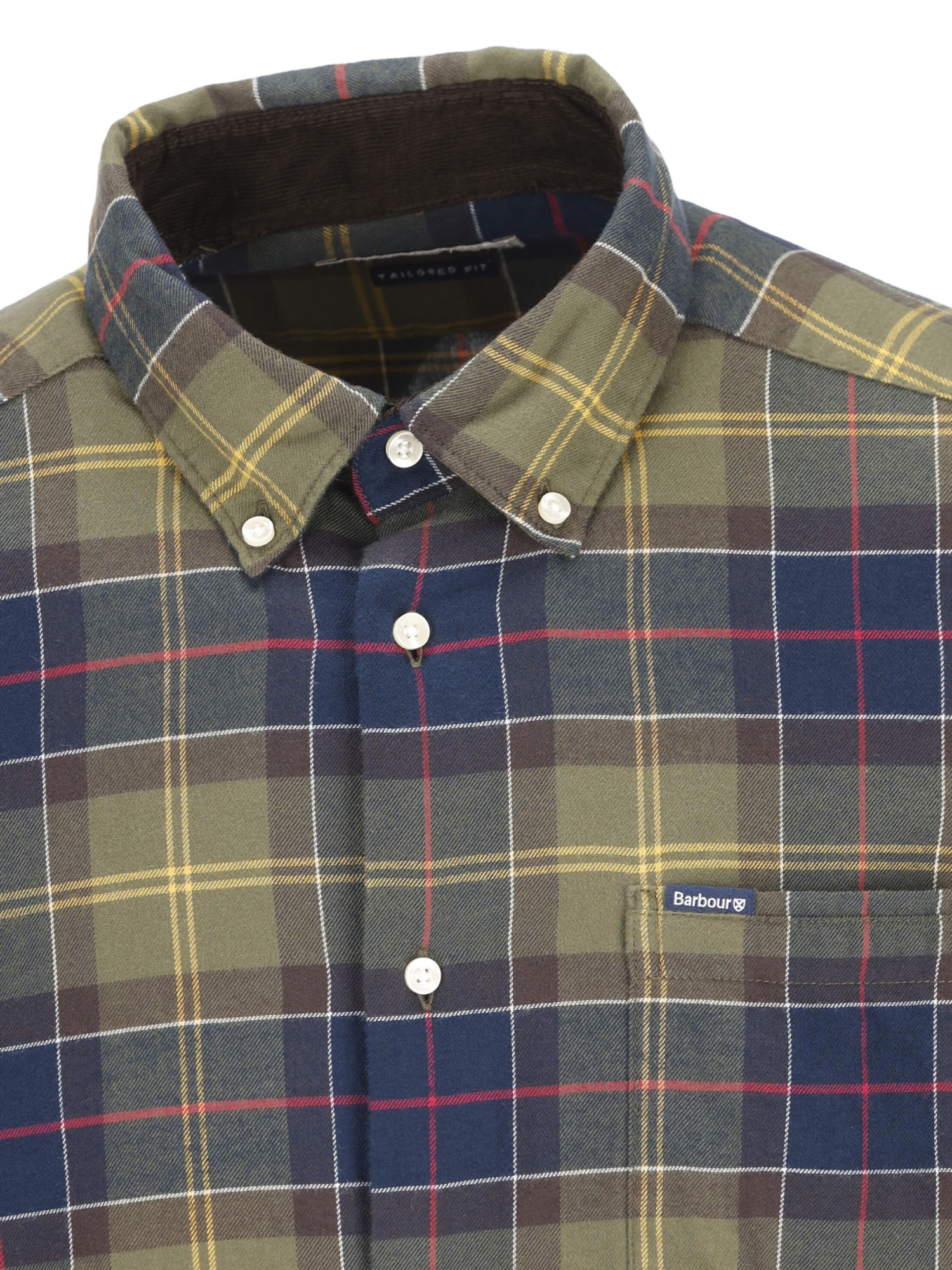 Barbour Fortrose Tartan Green Blue Shirt In Gray