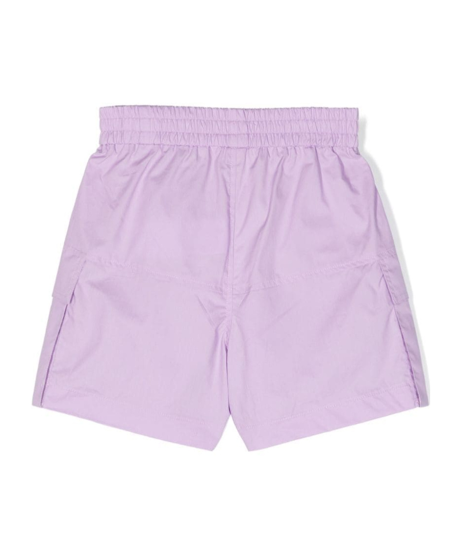 Monnalisa Poplin Cargo Shorts In Purple