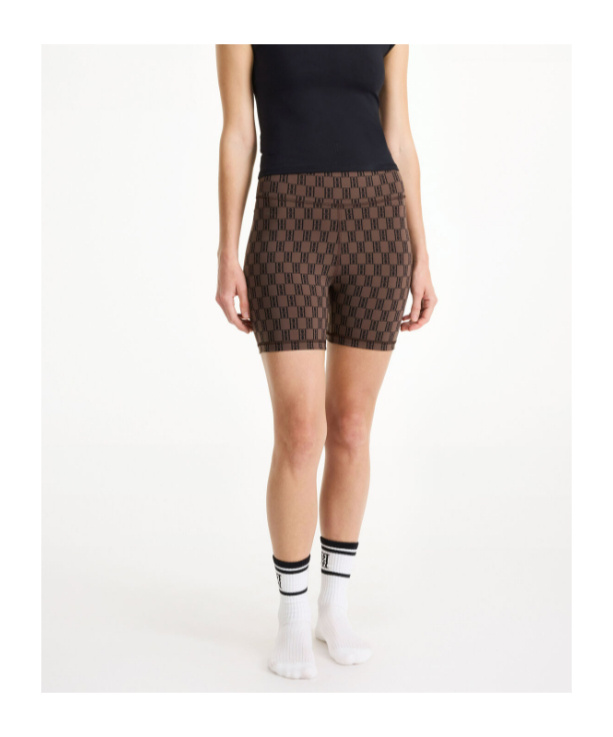 By Malene Birger Siola Monogram-print Cycling Shorts In Brown