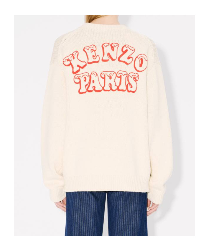 KENZO 'KENZO VERDY MARKET' GENDERLESS JUMPER IN WOOL AND COTTON