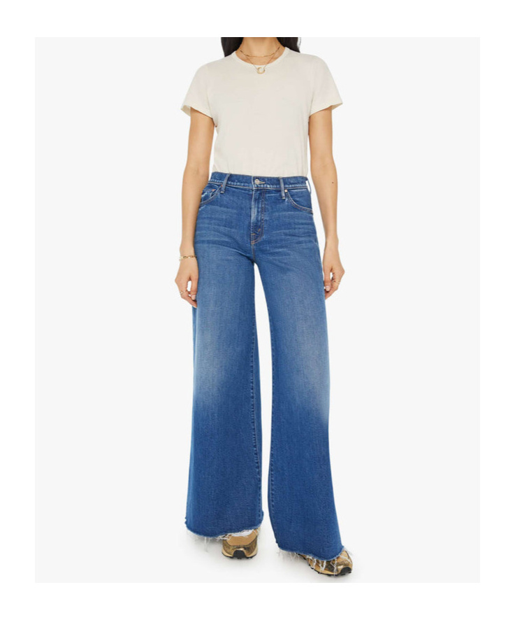 Mother Ultra-wide Leg Jeans In Blue
