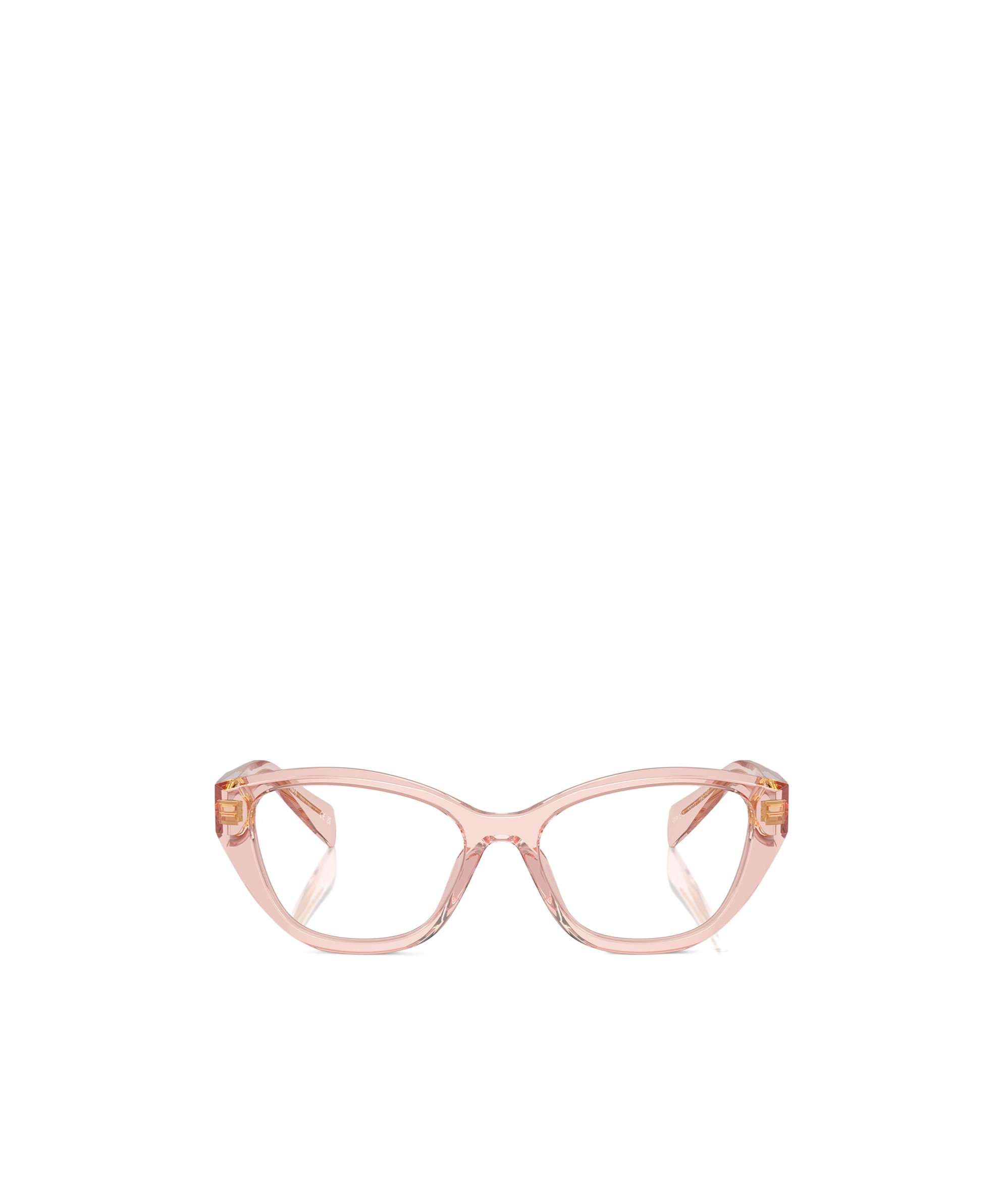 Prada Womens Pr 21zv Irregular-frame Acetate Glasses Pink In Nude