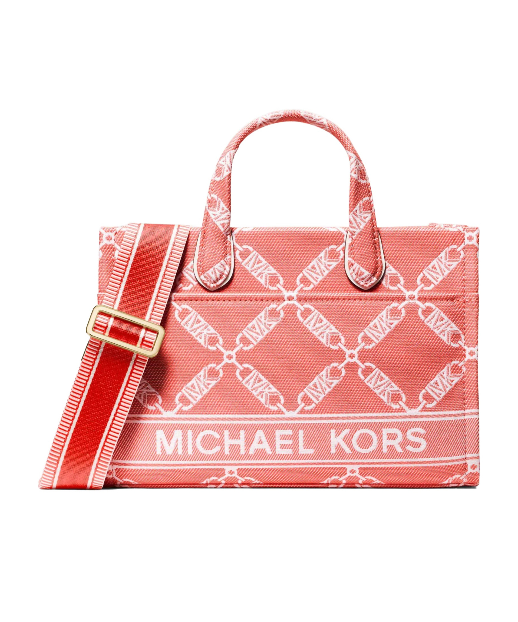 Michael Kors Michael  Empire Logo Gigi Small East West Messenger Bag In Pink