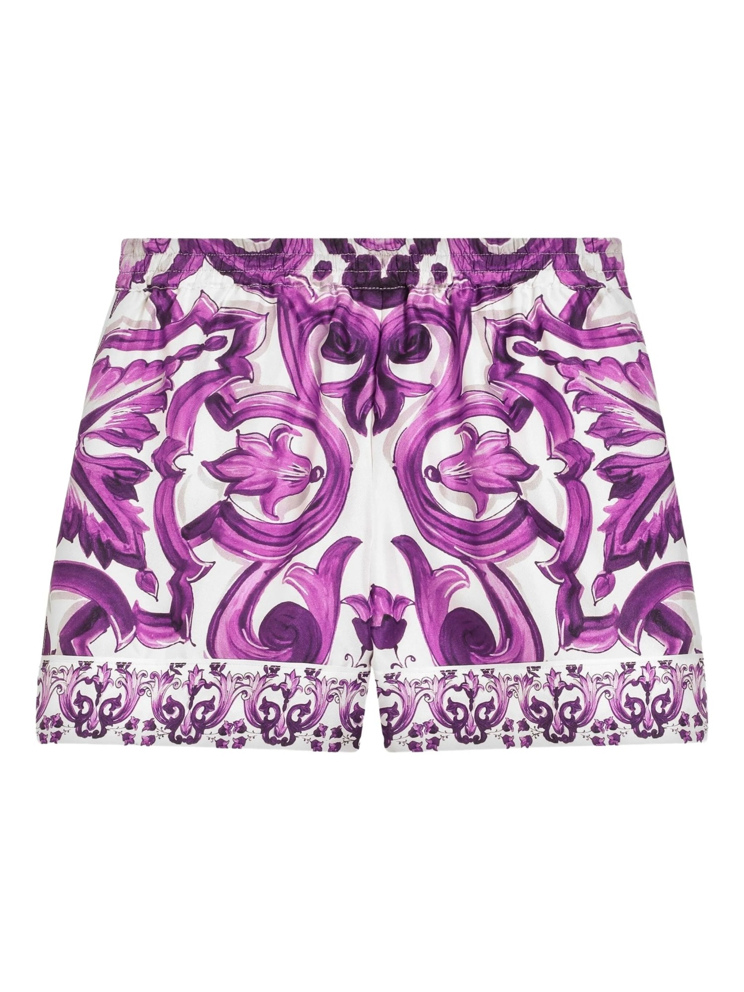 Dolce & Gabbana Silk Shorts In Multi