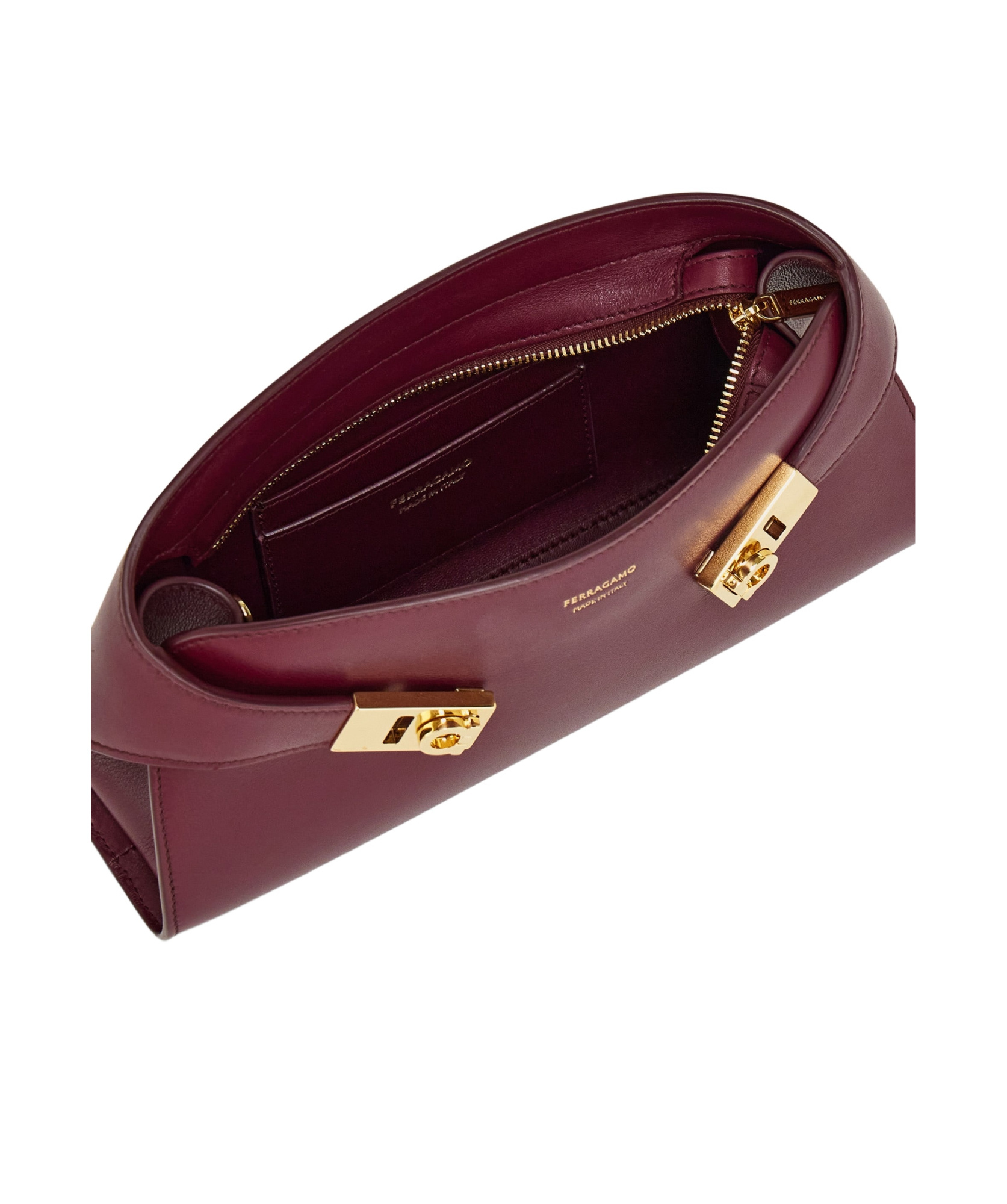 Ferragamo Hug Mini Crossbody Bag In Burgundy
