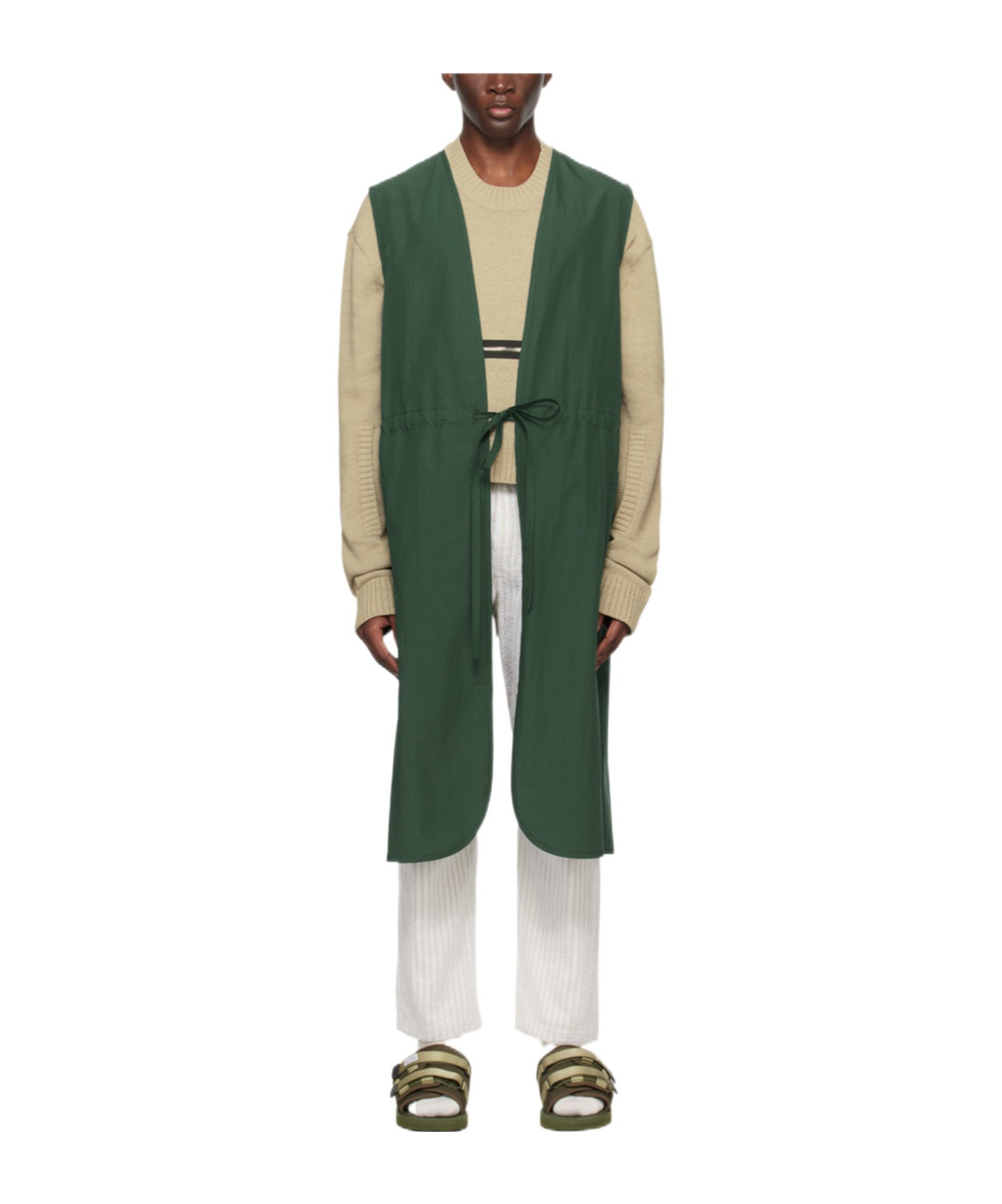 Craig Green Open Cardigan Vest In Green