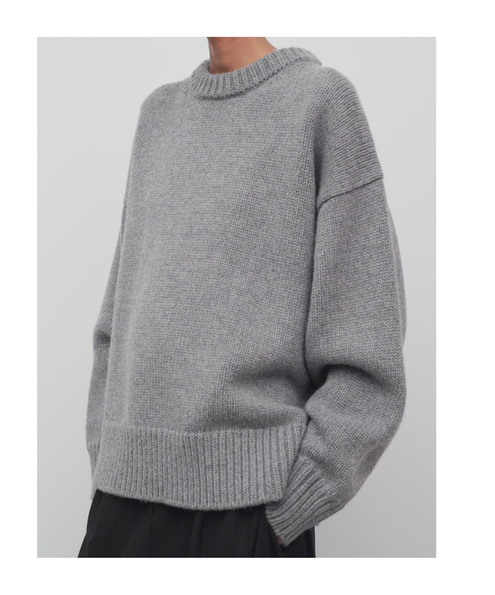 The Row Drop-shoulder Crewneck Jumper In Gray