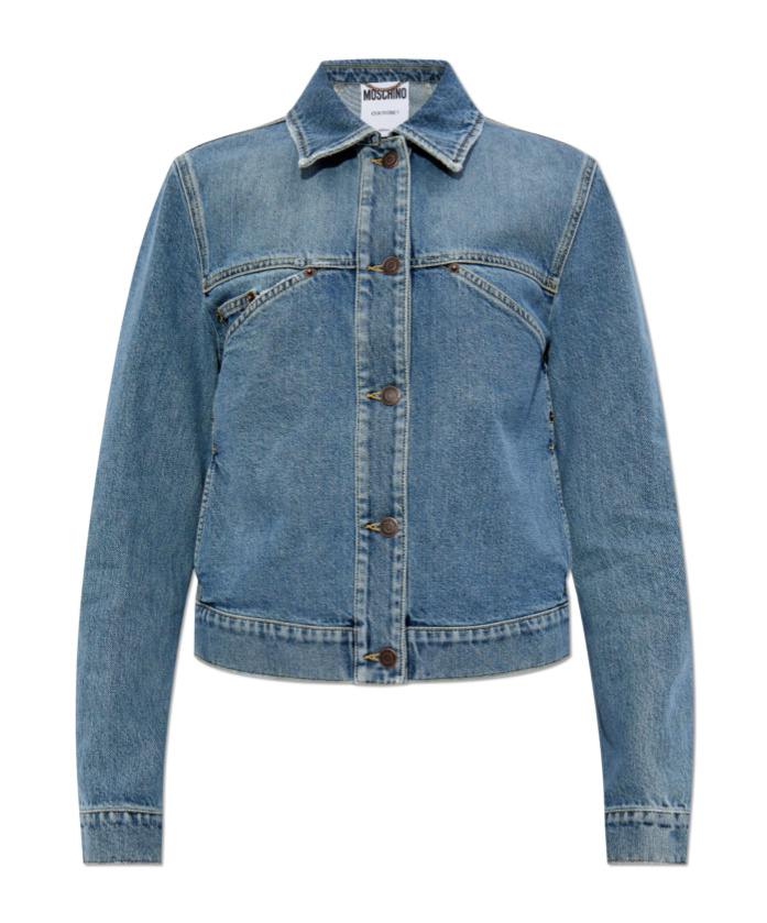 Moschino Buttoned Denim Jacket In Blue