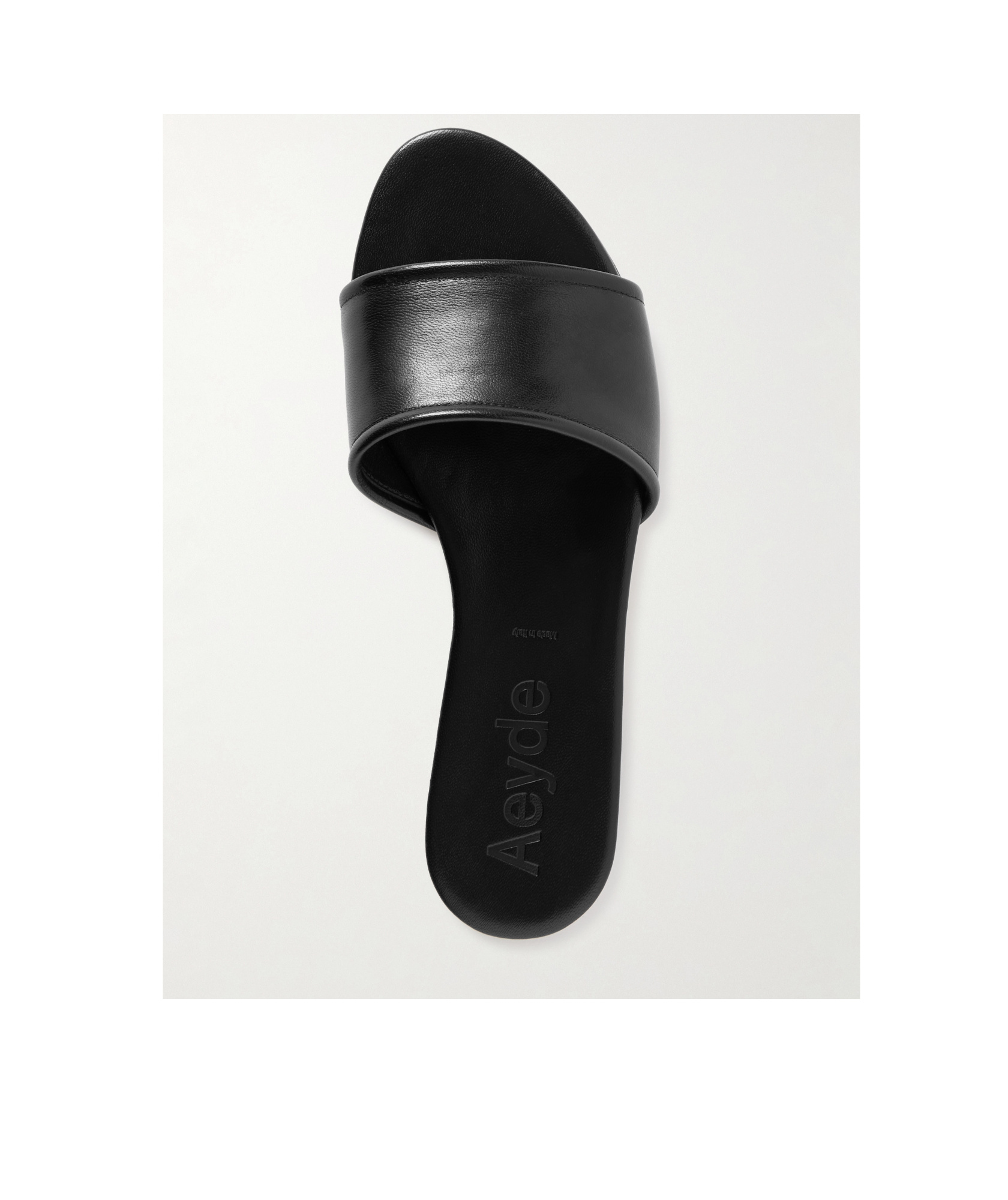 Aeyde Anna Slip-on Square-toe Slides In Black