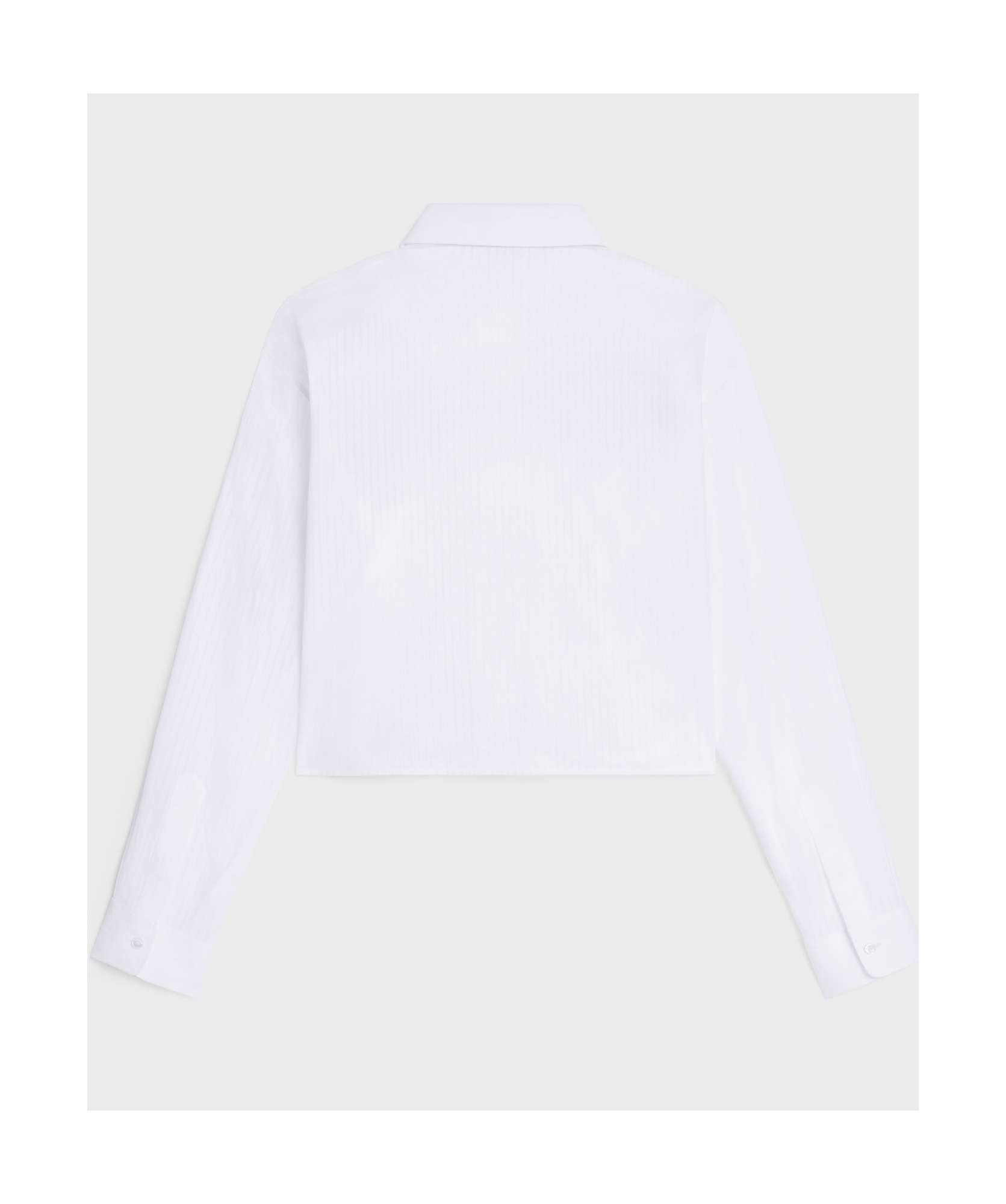 Celine Striped Short Shirt In White
