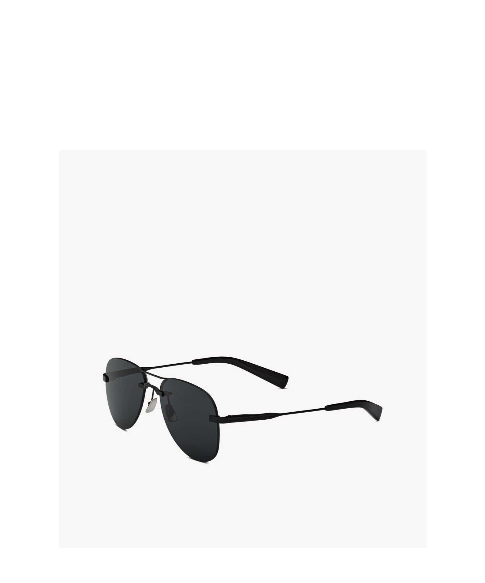 Saint Laurent Rimless Pilot Sunglasses In Black