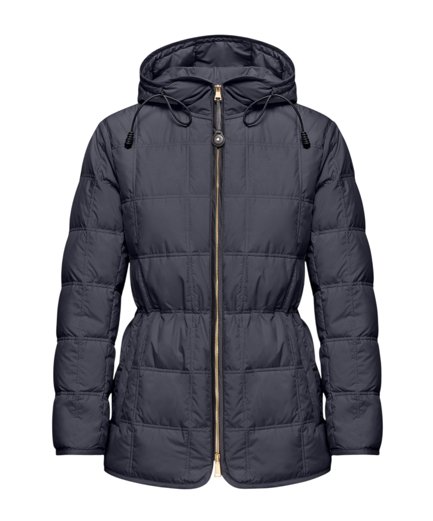 Moncler Cygnet Hooded Short Down Jacket In Navy Blue