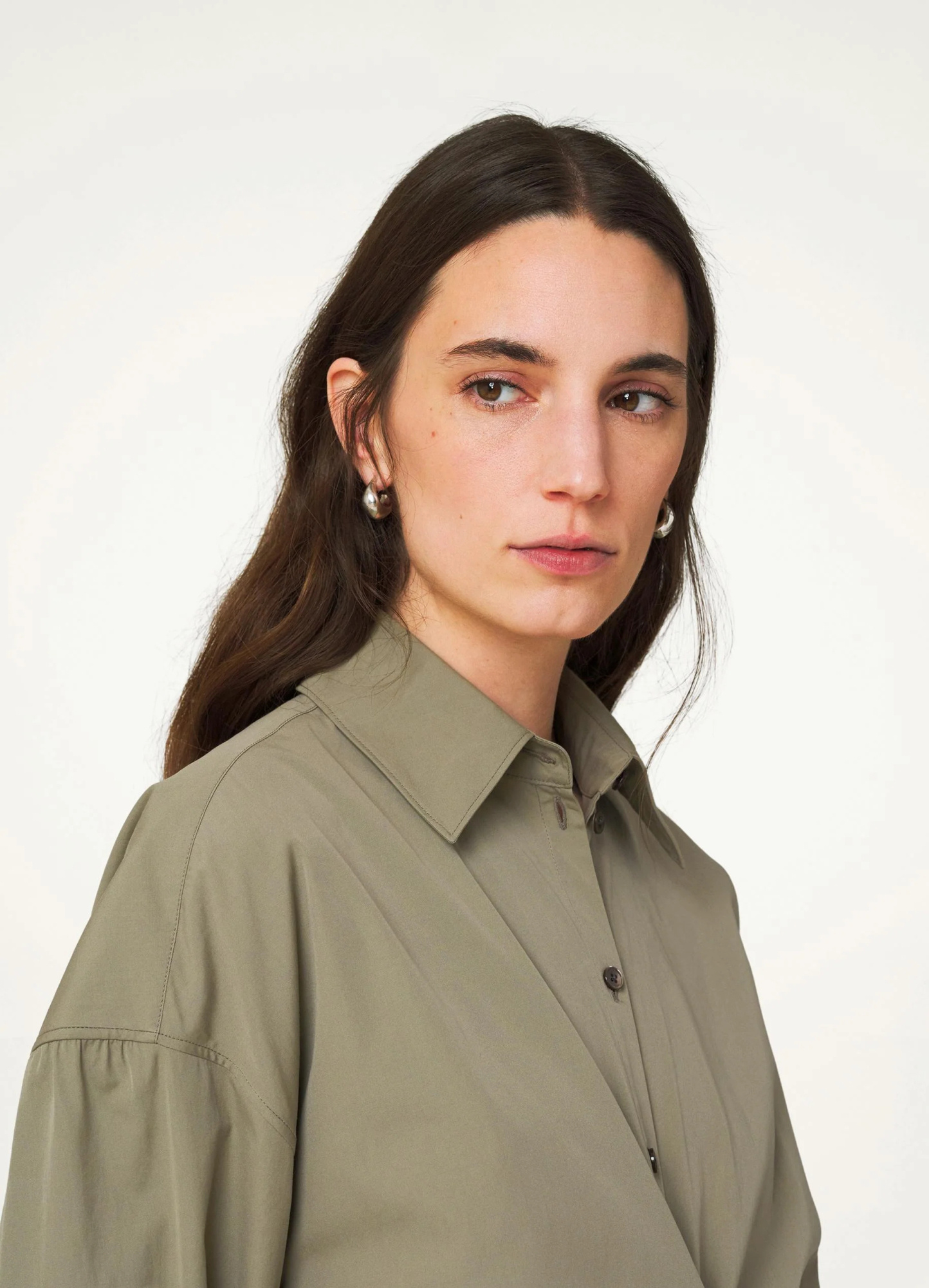 Lemaire Small Curved Drop Earrings In Yellow