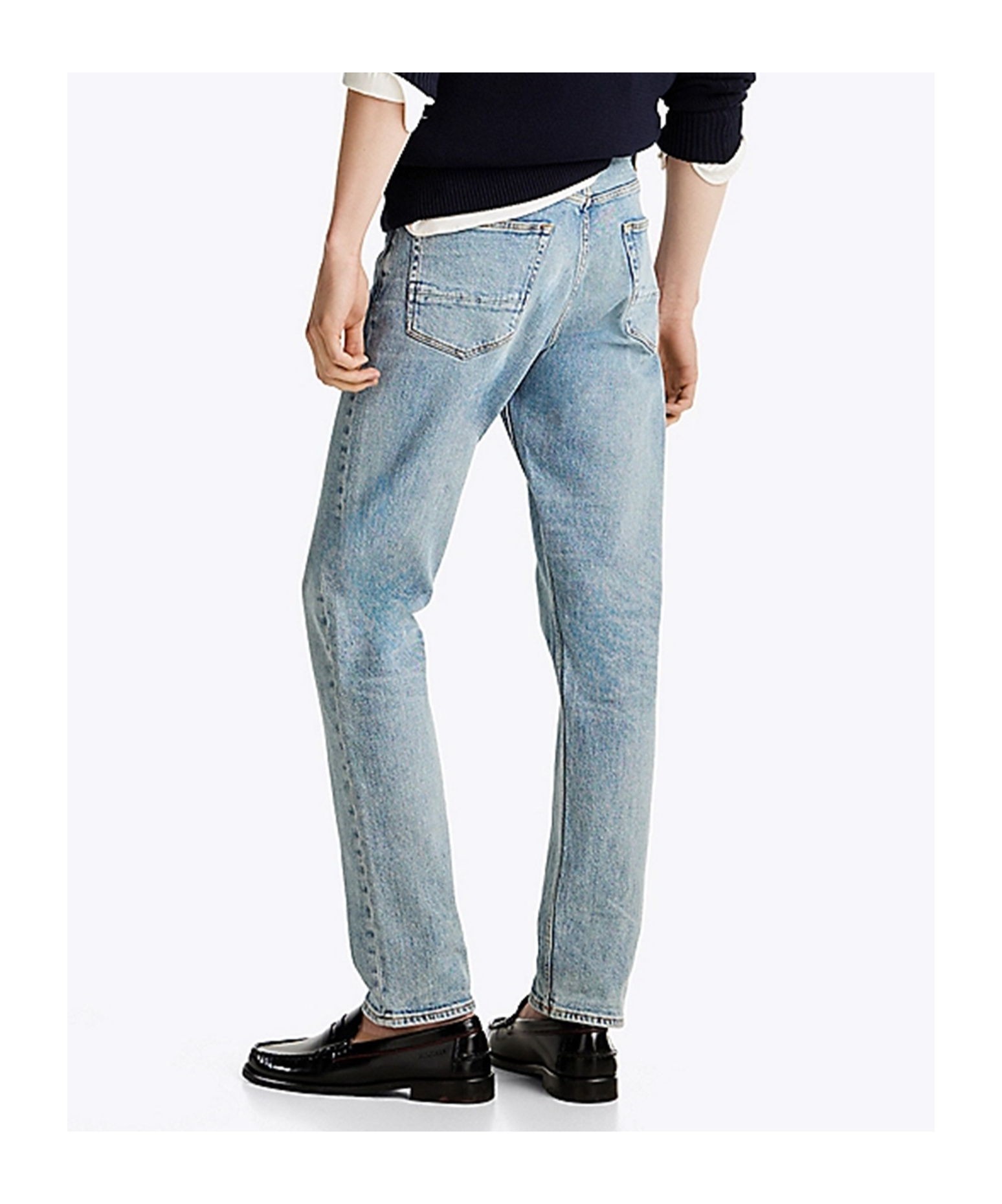 Shop Tommy Hilfiger Cotton Jeans In Gray