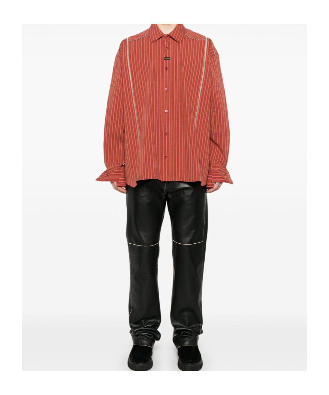 Shop Martine Rose Long Sleeve Shirt In Red