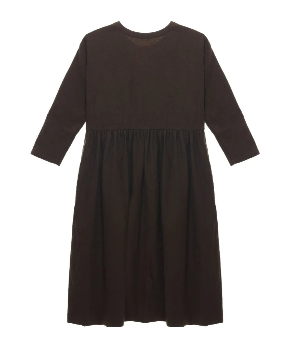 Uma Wang Alexa Long-sleeve Midi Dress In Brown