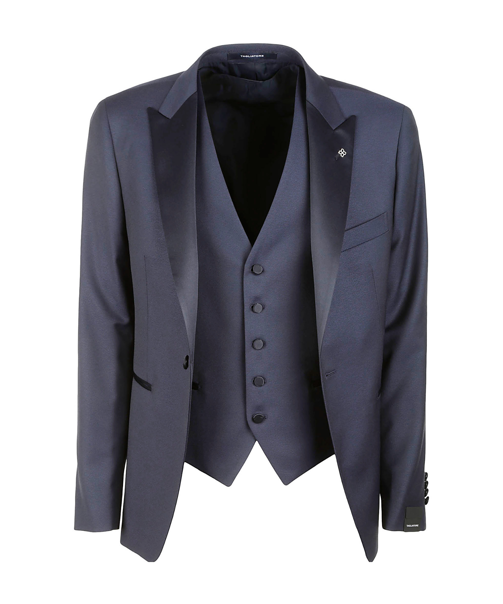 Tagliatore Three-piece Dinner Suit In Black