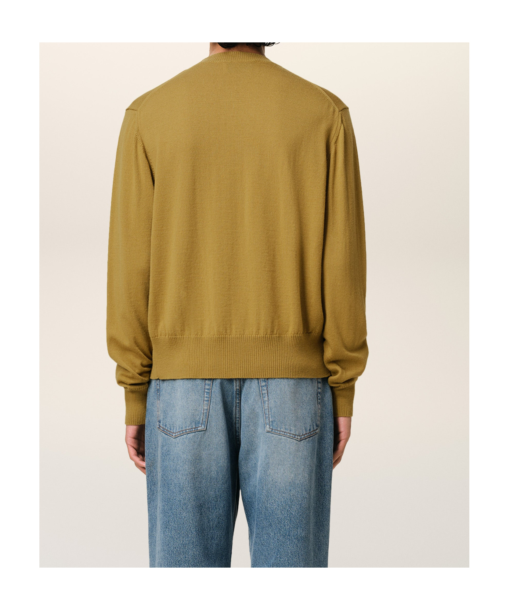 Shop Ami Alexandre Mattiussi Sweater In Classic Merino Wool In Havana