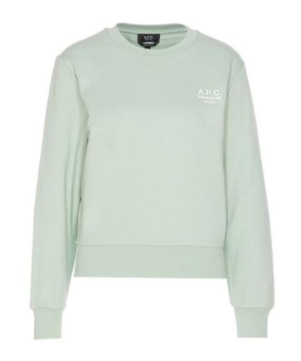 Apc A.p.c. Rue Madame Logo Embroidered Crewneck Sweatshirt In White