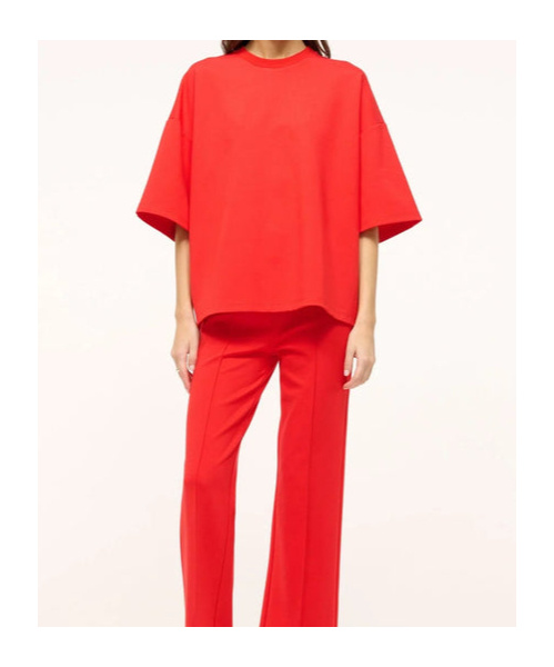 Staud Short-sleeved T-shirt In Red