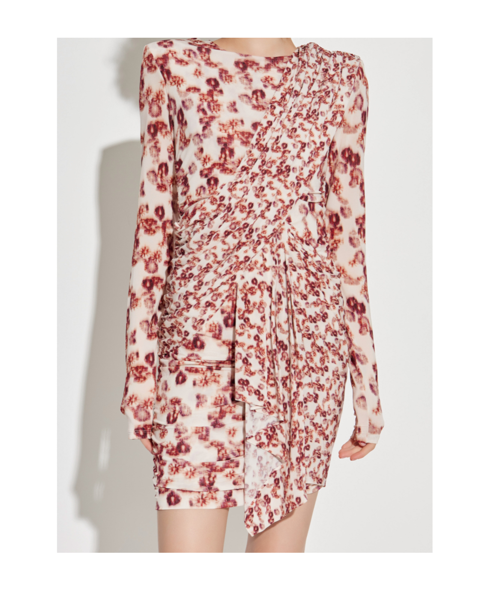 Isabel Marant Georgia Mini Dress Garnet In Brown
