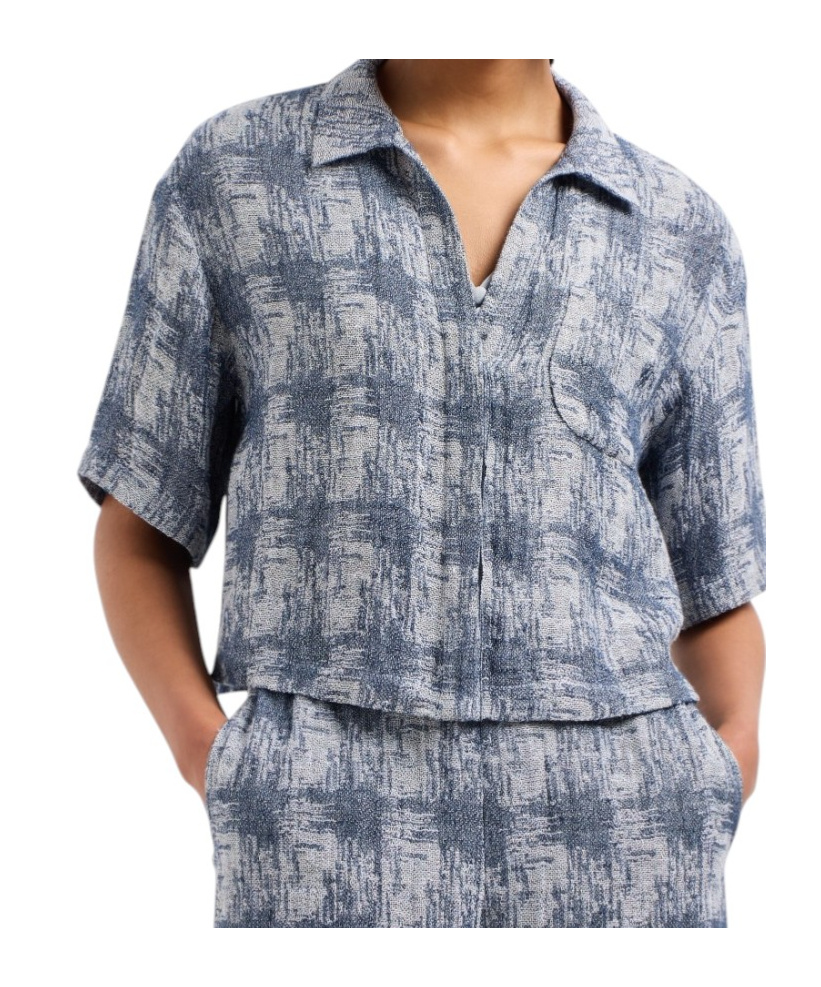 EMPORIO ARMANI PATTERNED-JACQUARD SHIRT