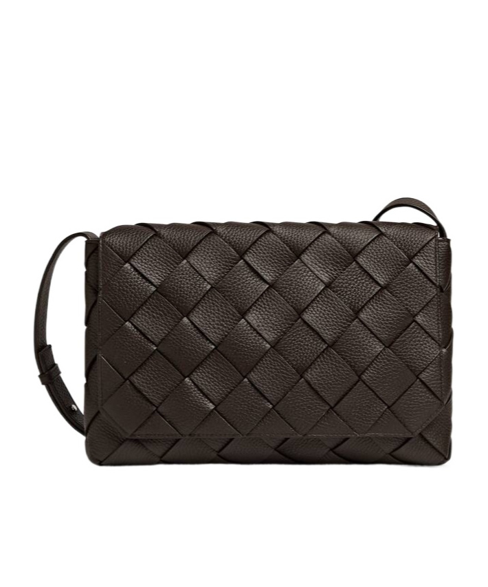 Bottega Veneta Diago Leather Crossbody Bag In Black