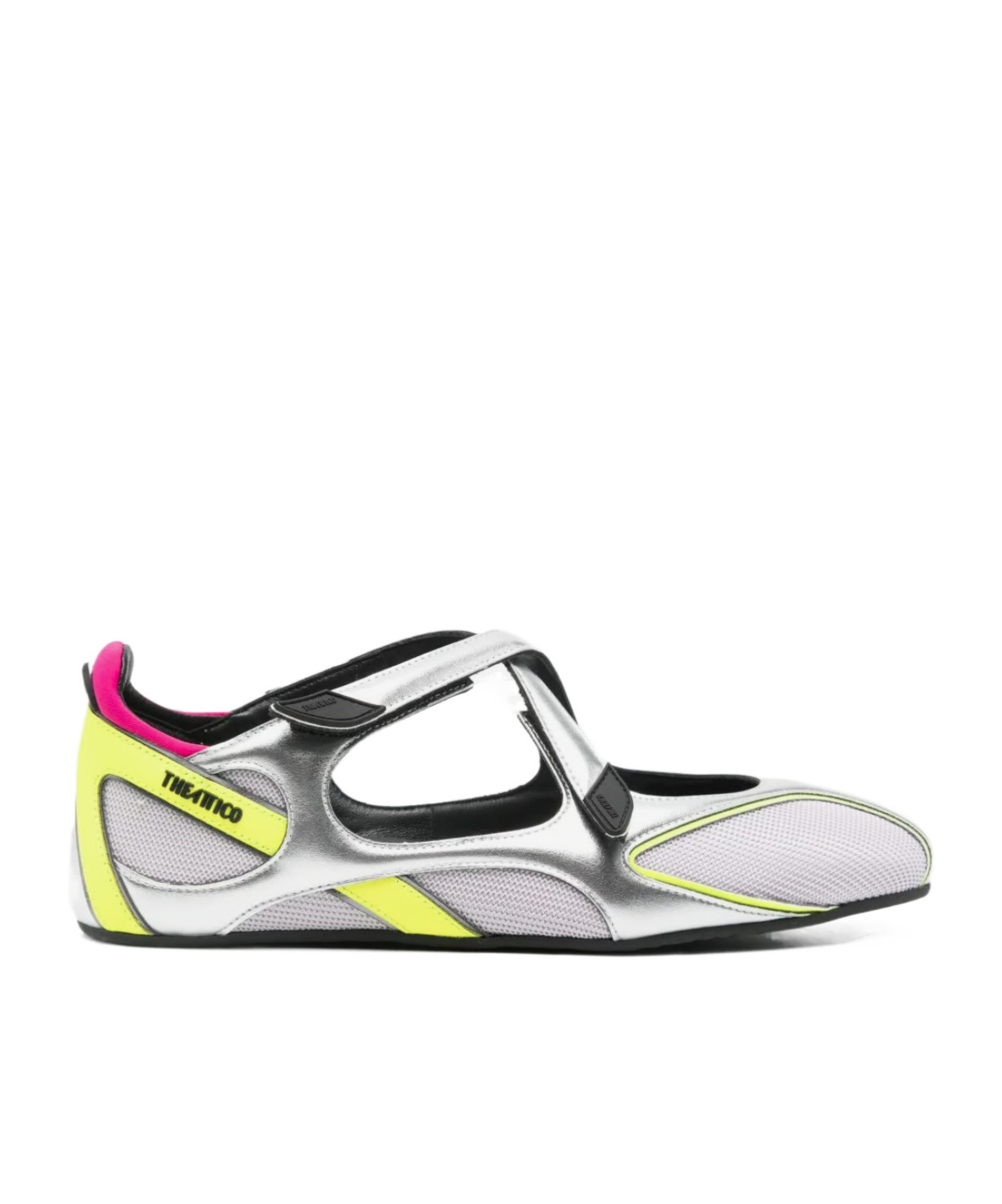 Attico Floor 01 Multicolor Ballet Shoes With Logo On The Side And Cut-out Design In Fabric Woman In Multi