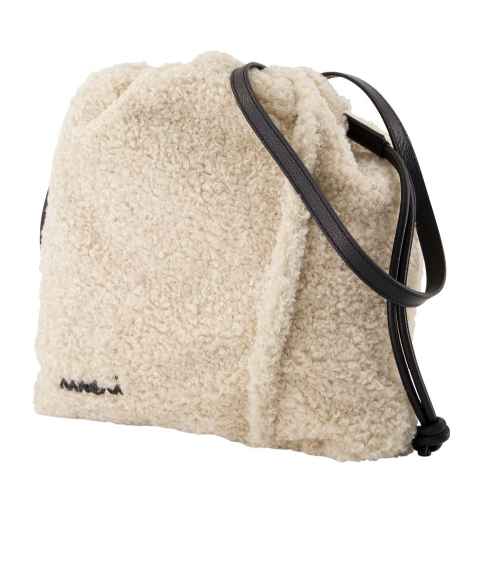 Marni Drawstring Bucket Bag In White