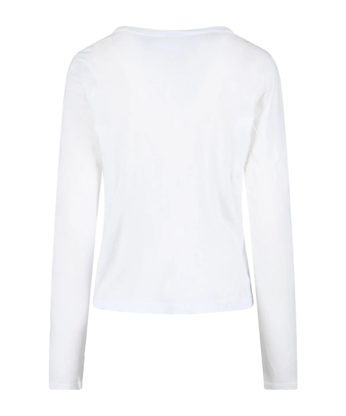 James Perse V-neck Long-sleeved T-shirt In White