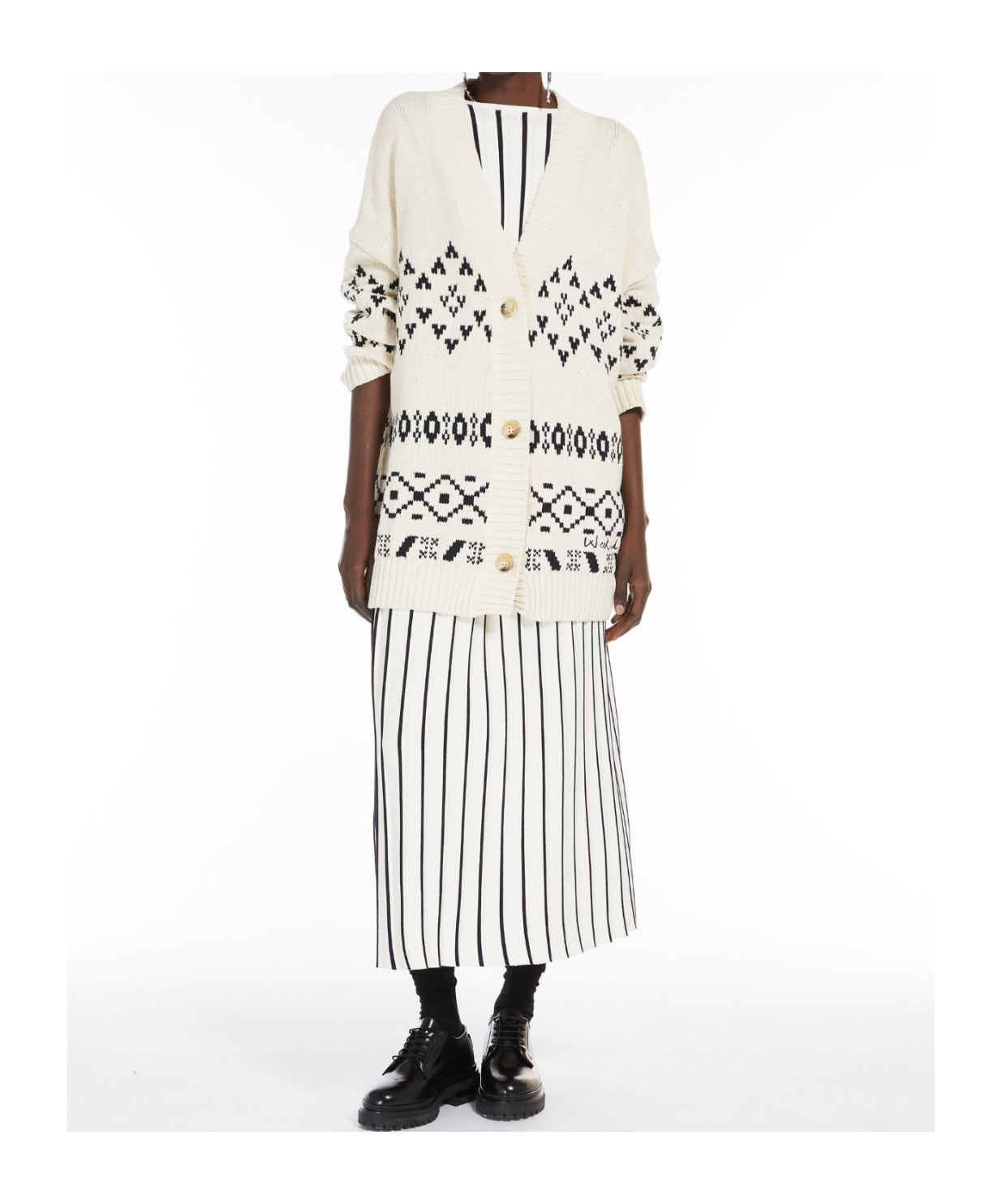Weekend Max Mara V-neck Cardigan In White