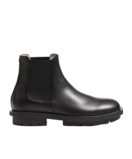 Valentino Urbie Calfskin Ankle Boot In Black