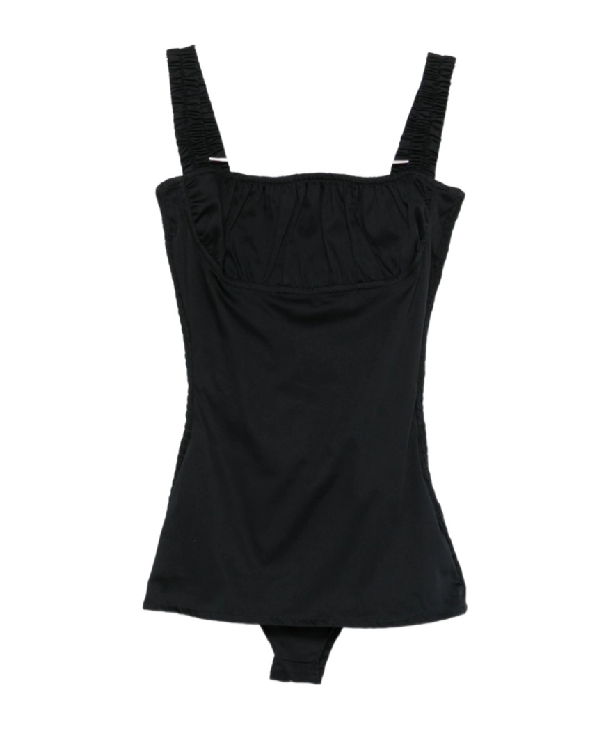 Gimaguas Square-neck Bodysuit In Black