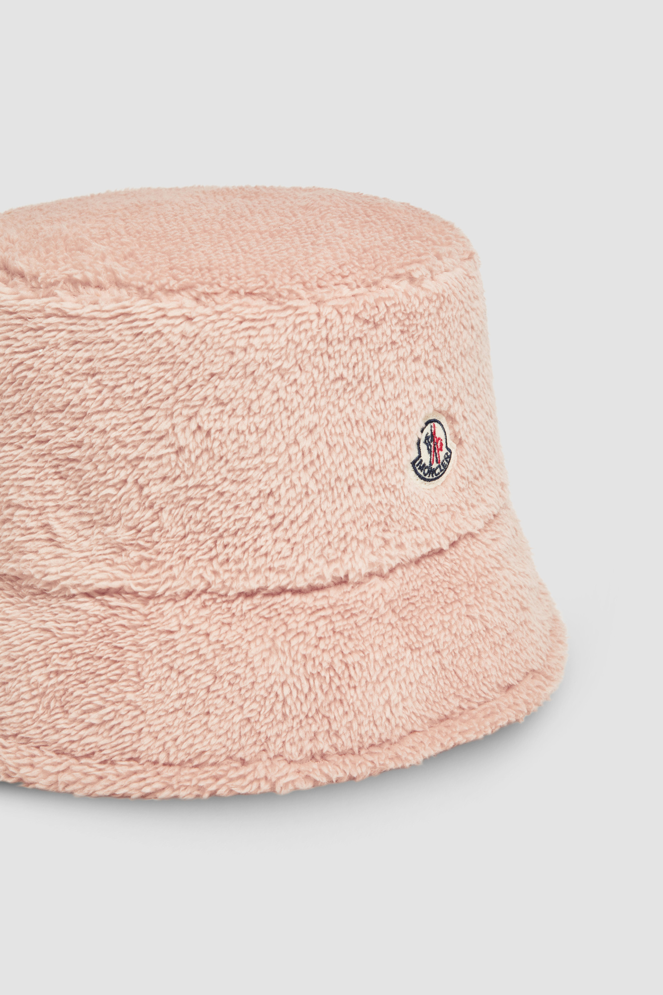 Moncler Logo Bucket Hat In Nude
